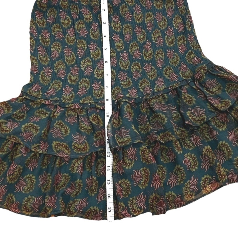 Allison New York Smoked Green Pink Floral Pull On Mini Skirt Sz Small - Picture 6 of 11